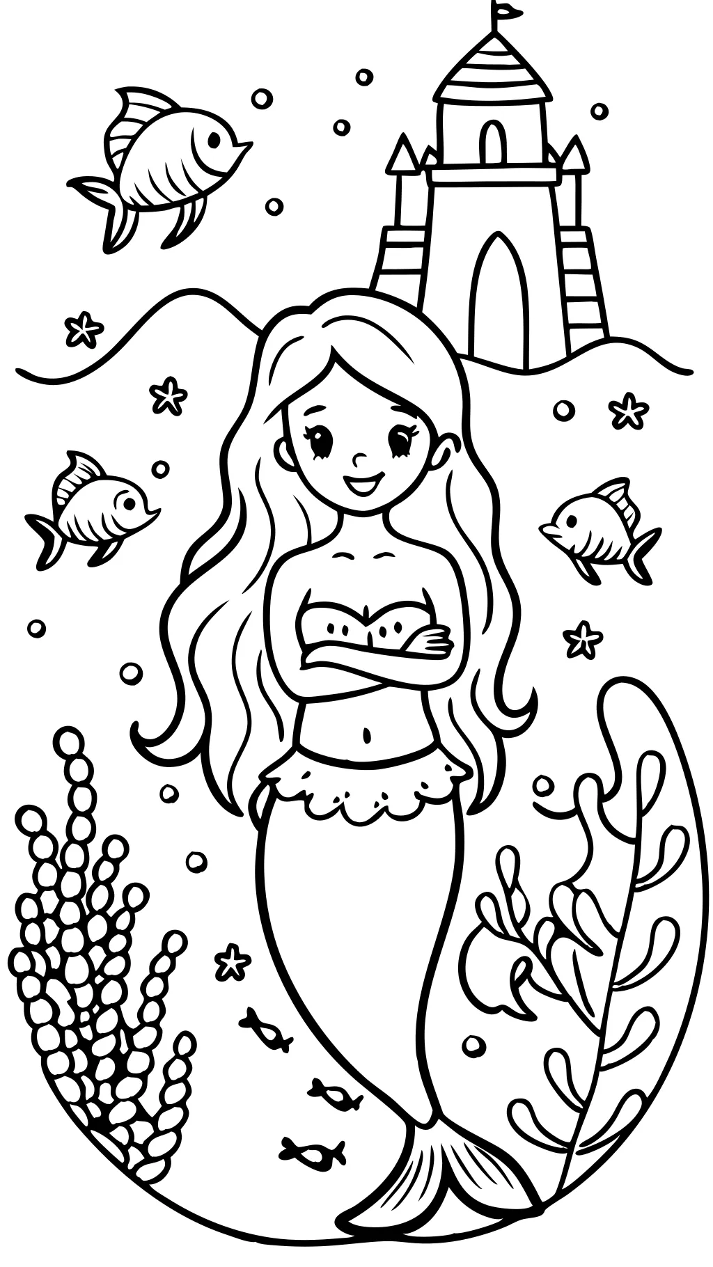 the little mermaid coloring pages